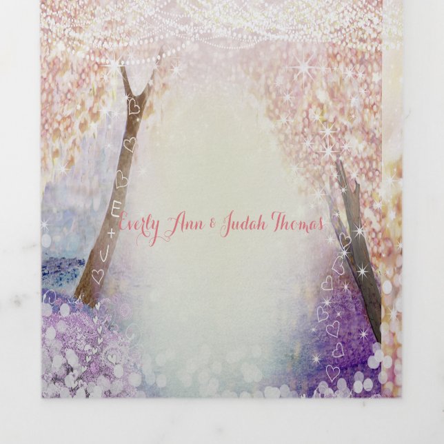 Convite Com Dobra Tripla O Casamento Elegante De Leite De Fada Tripla Inclu (Cobrir)