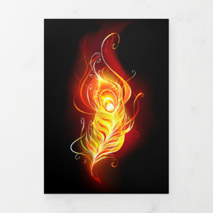 Convite Com Dobra Tripla Patilha de Fogo