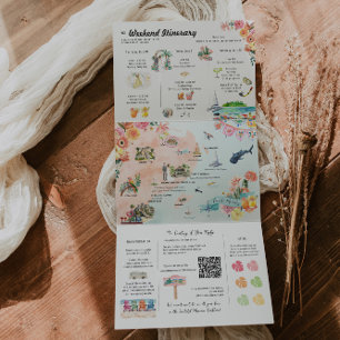 Convite Com Dobra Tripla Quintana Roo   Mapa Itinerário do México