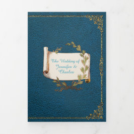 Convite Com Dobra Tripla Renaissance Fairytale Wedding Photo