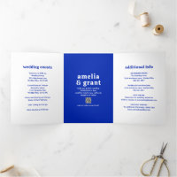 Retro Font Royal Blue QR Code Foto: Casamento Mode