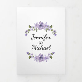 Convite Com Dobra Tripla roxo roxo roxo 5 fotos casamento