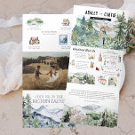Convite Com Dobra Tripla Rustic Mountain Vineyard | Casamento<br><div class="desc">Ponha o tom para um excitante fim de semana com um convite itinerário personalizado. Este convite para a "sala" é uma forma excelente de dar aos seus convidados informações adicionais sobre o casamento. Estas cartas podem listar as festividades em volta do seu fim de semana de casamento, como cocktails de...</div>