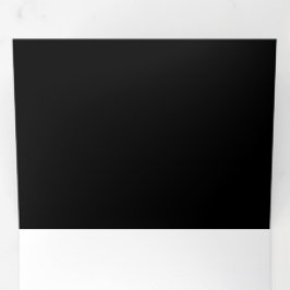 Convite Com Dobra Tripla Silhouette de Gato Negro Minimalista