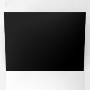 Convite Com Dobra Tripla Silhouette de Gato Negro Minimalista