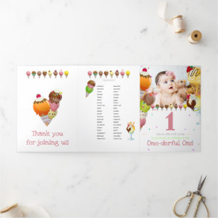 Convite Com Dobra Tripla sorvete de verão