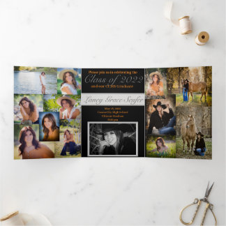 Convite Com Dobra Tripla Triplo - Letra Fold Invation