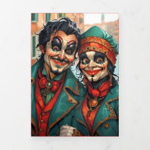 Uma festa caricatural veneziana assustadora