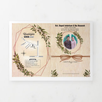 Convite Com Dobra Tripla undangan simpel dan keren