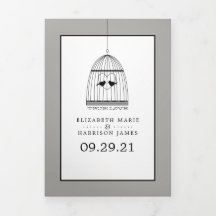 Vintage Heart Birdcage, Silver Wedding Suite