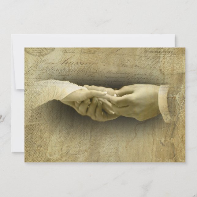 Convite Com este Anel, o Amor Romântico dos Casamentos vin (Frente)