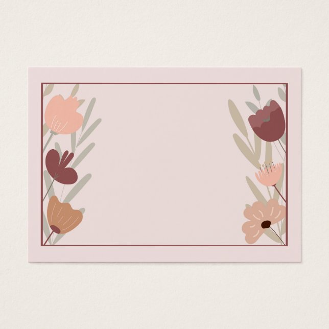 convite com flores e plantas (Frente)