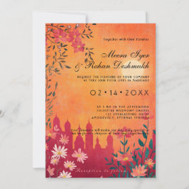 Convite Com foto Sunset Serenade Wedding