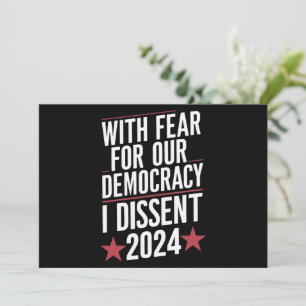 Convite Com Medo Da Nossa Democracia, Discordo De 2024