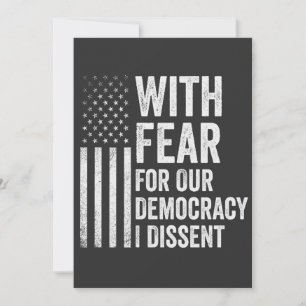 Convite Com medo por nossa democracia, eu discordo america