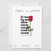 CONVITE COM POESIA DE WILLIAM SHAKESPEARE