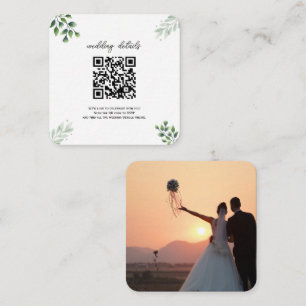 Convite com QR Code de Verde Foto RSVP