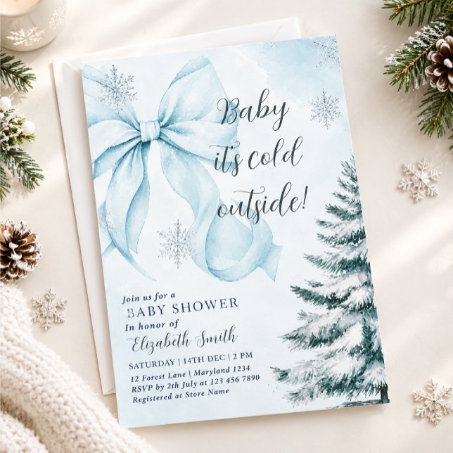 convite com tema de Natal e floco de neve (Criador carregado)