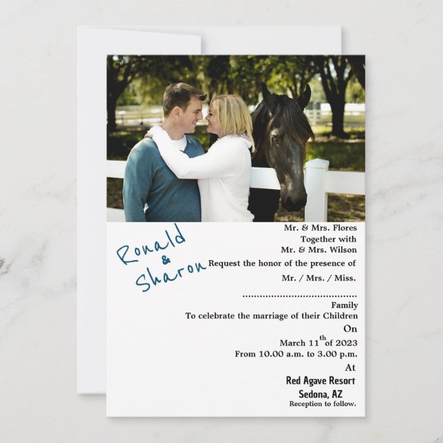 Convite Com uma foto (Frente)