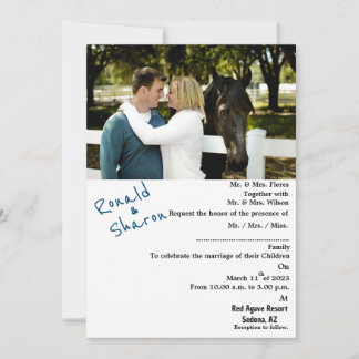 Convite Com uma foto