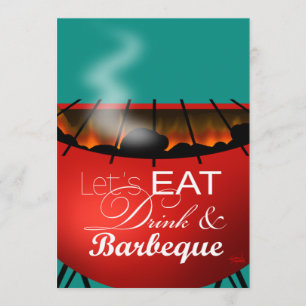 Convite Coma a bebida e o assado 4o do CHURRASCO da