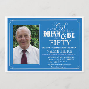 Convite Coma a bebida & seja 50 ou toda a festa de