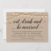 Coma, beba e casado, ensaio de casamento, Kraft