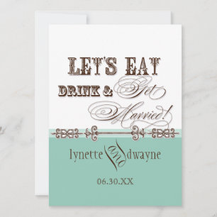 Convite Coma, Beba e convide para casar com noiva