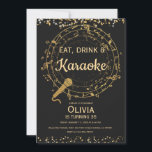 Convite Coma, beba e Karaoke Invitation, festa de Karaoke<br><div class="desc">Convidações Karaoke, Convites Musicais, Partido Karaoke, Convite de Aniversário, Comer, Beber e Convite Karaoke, festa Karaoke. Convite de Aniversário de Karaoke Musical e Dourada. Este modelo de convite foi projetado com microfone, música e clave tripla, é perfeito para aqueles de vocês que querem dar uma festa a qualquer momento do...</div>