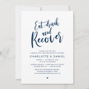 Convite Coma, beba e recupere, a manhã após o Brunch