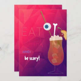 Convite Coma, beba e seja assustador na festa do Dia das B