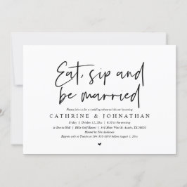 Convite Coma, beba e seja Janto de ensaio de casamentos