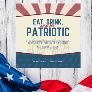 Convite Coma, Beba e Seja Patriótico