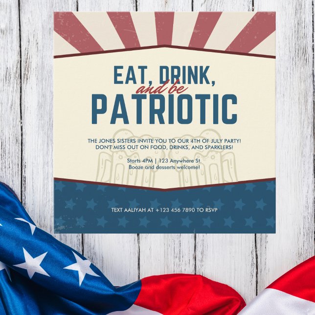 Convite Coma, Beba e Seja Patriótico (Criador carregado)