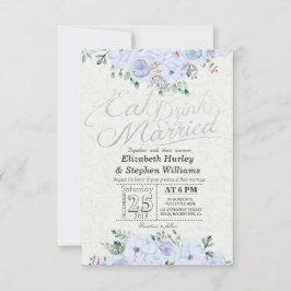 Convite COMA Beba Seja Casada Casamento Floral Escrita Pra