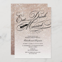 Convite Coma Bebida E Esteja Casado Janto De Ensaio Convid