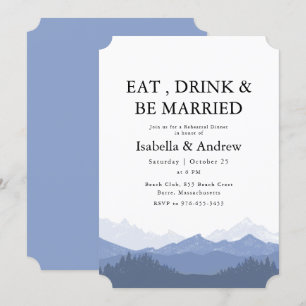 Convite Coma Bebida e Jante De Ensaio De Montanha