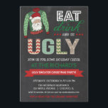 Convite Coma Bebida e seja a Festa de Natal do Sweater Fei<br><div class="desc">Para personalização mais avançada deste design,  basta selecionar o botão "Personalizar o" acima!</div>