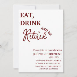 Convite Coma Rústica, Beba E Esteja Aposentado De Forma En