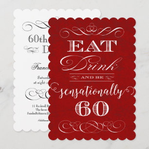 Convite Coma uma bebida e tenha uma Festa de aniversário d