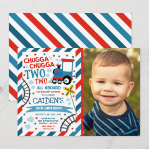 Convite Comboio Aniversário Convidar Chugga Chugga Dois Co