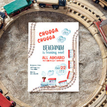 Comboio Aniversário Convidar Menino Chugga Choo Fe