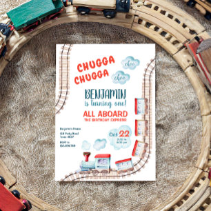 Convite Comboio Aniversário Convidar Menino Chugga Choo Fe