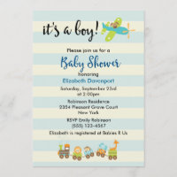 Comboio de Brinquedos e Chá de Bebê de Avião