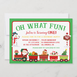 Convite Comboio De Natal, Que Divertido! Parte primeiro an
