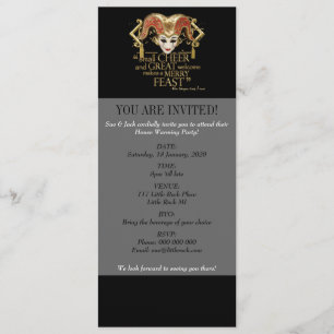 Convite Comédia de citações do banquete dos erros (vers