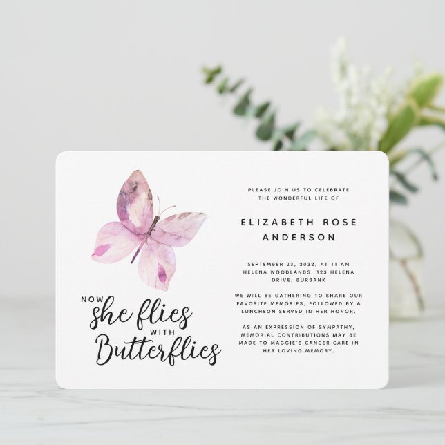 Convite Comemoração da Borboleta do Serviço de Memória da  (Em pé/Frente)