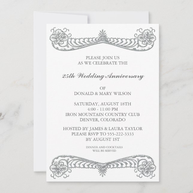 Convite Comemoração de 25 anos do Pergaminho da Flor de Pr (Frente)