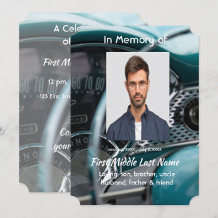 Convite Comemoração de veículos automóveis antigos