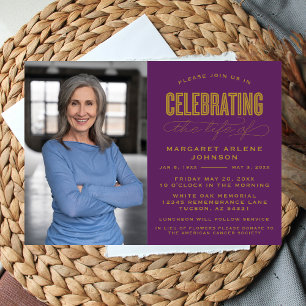 CONVITE COMEMORAÇÃO DO FUNERAL DE VIDA MODERNA NEGRA